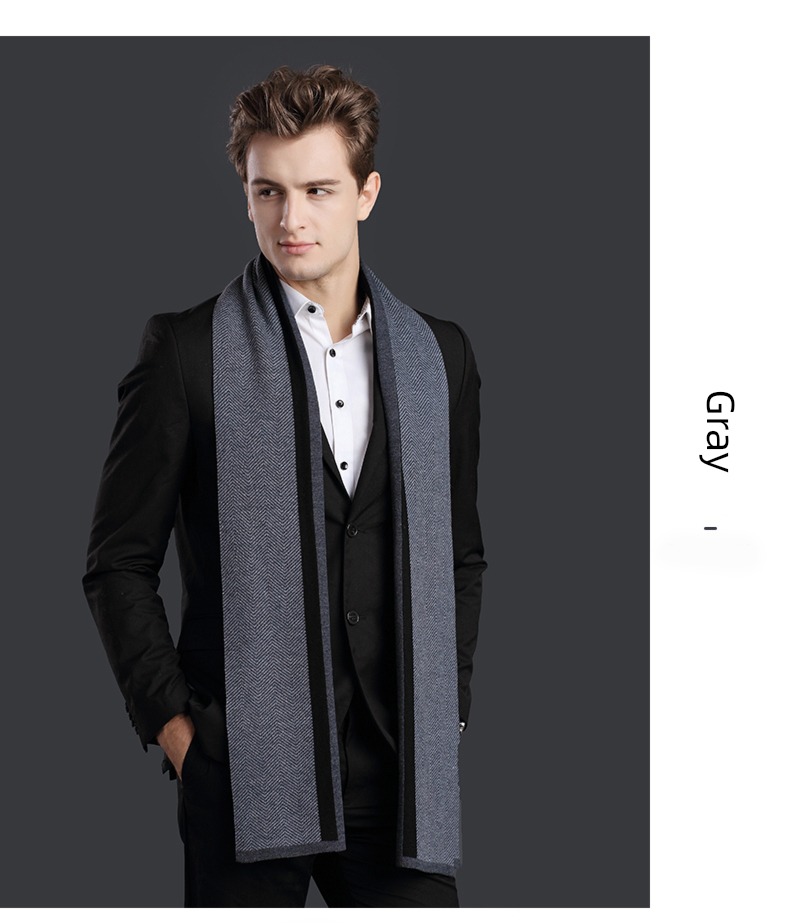 hyz  wool man Autumn and winter business affairs scarf
