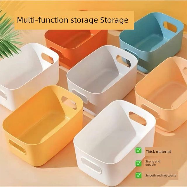Desktop storage box Cosmetics plastic storage box Household miscellaneous snack storage basket Door kitchen finishing box