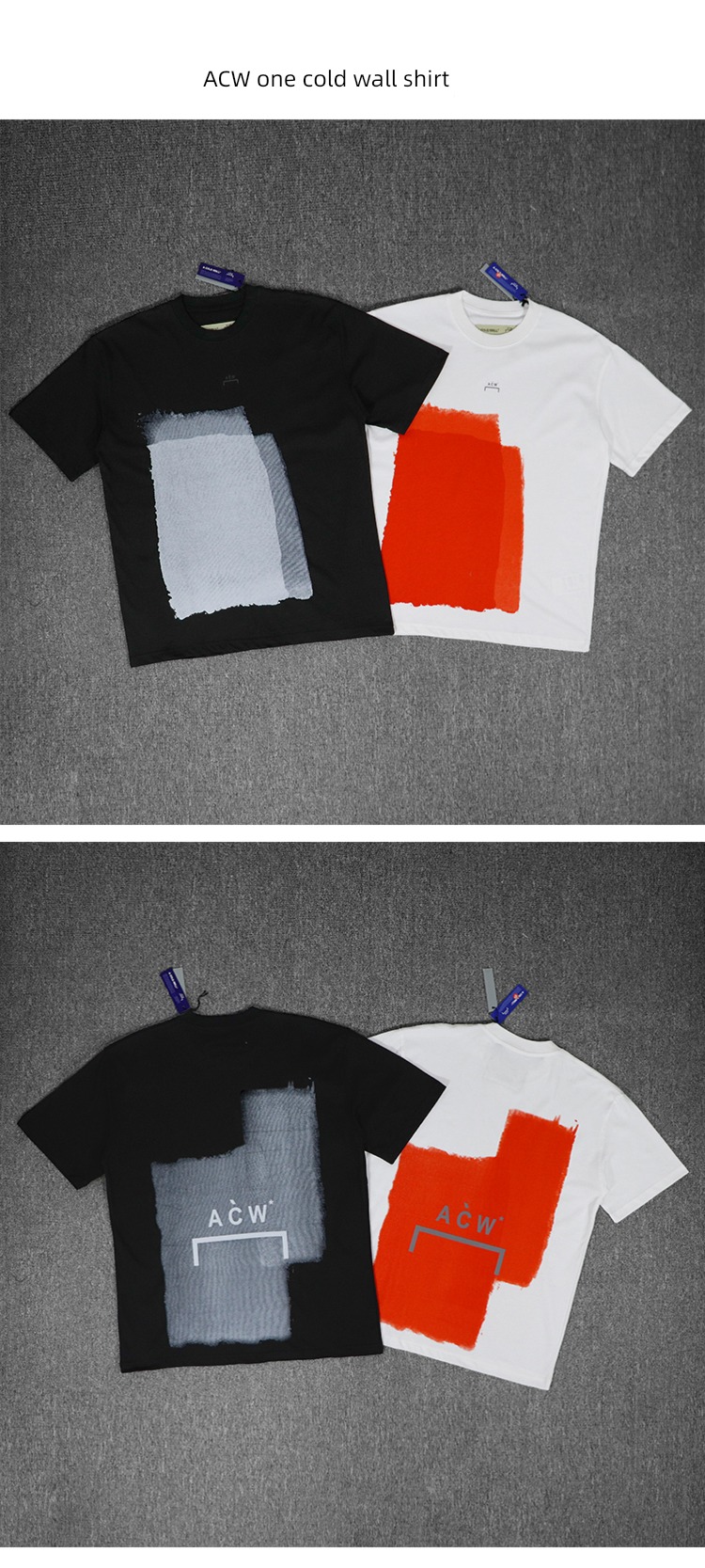 fog   ACW Higher version men and women Same Short sleeve T-shirt