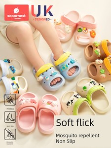 SCOORNEST Kids Slippers Soft Bottom Boys and Girls Non Slip Home Indoor Bath Sandals Bath Summer Outdoor Baby