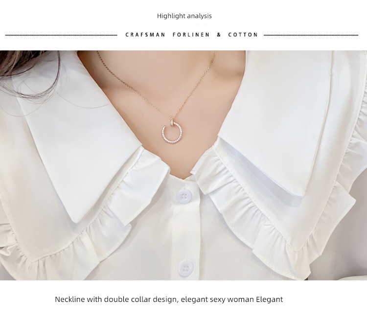 Early autumn jacket gules French summer wear Chiffon shirt