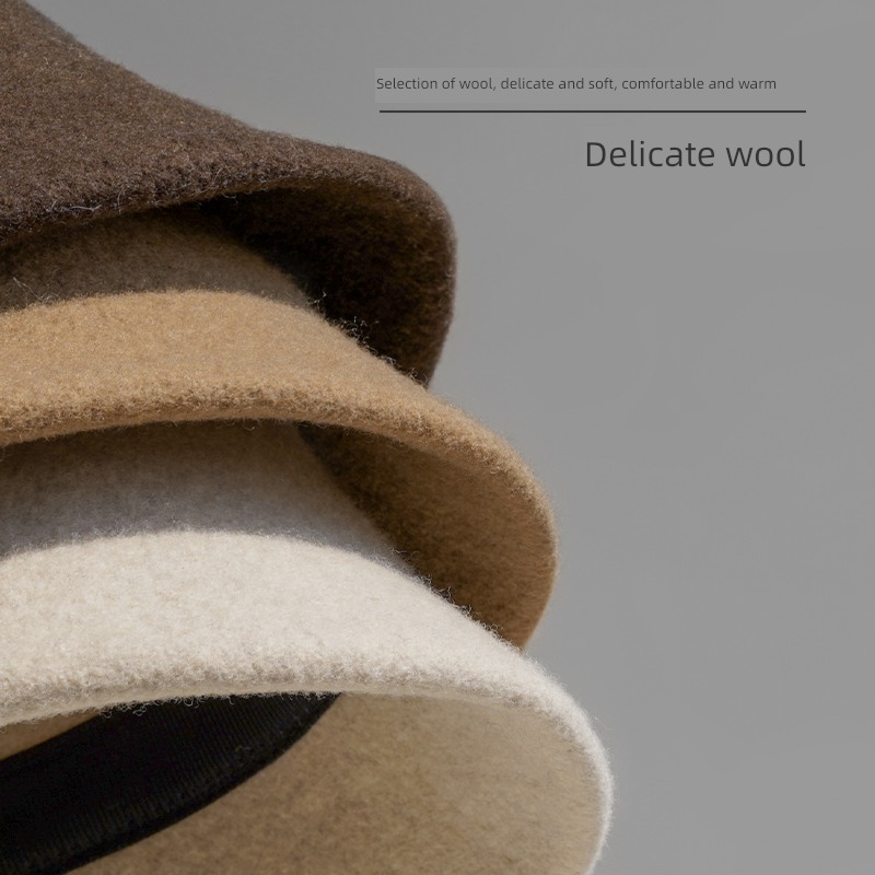 Autumn and winter Solid color modern stylish Versatile female Crazy hat