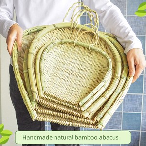 Bamboo Weaving Products, Bamboo Woven Dustpan for Kitchen Use, Rice Washing and Draining Basket, Drying and Storage Bask