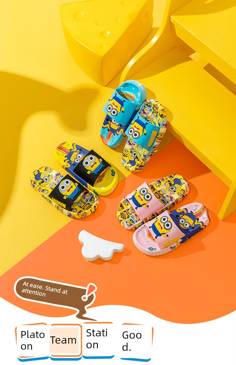 Minions Children's Slippers Indoor Summer Cartoon Home Non-Slip 2026 New Model Parent-Child Boys Girls Sandals — 4