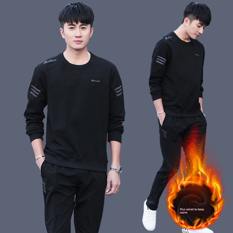 winter leisure time motion Plush Big size Sweater suit