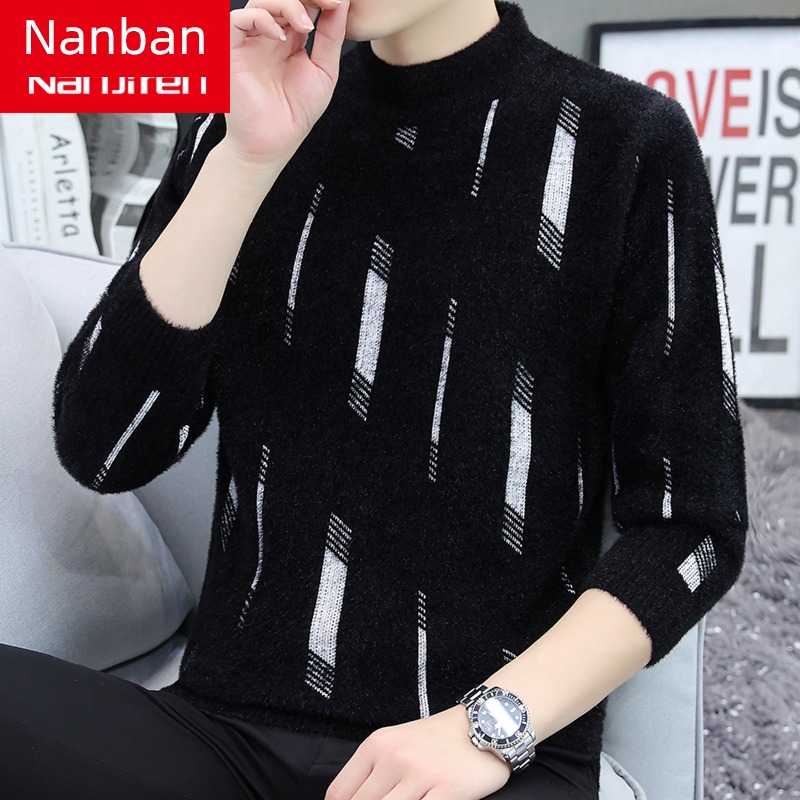 NGGGN sweater Men's style Autumn and winter Half high collar Chaopai Undershirt Condom man Inner lap keep warm jacket clothing