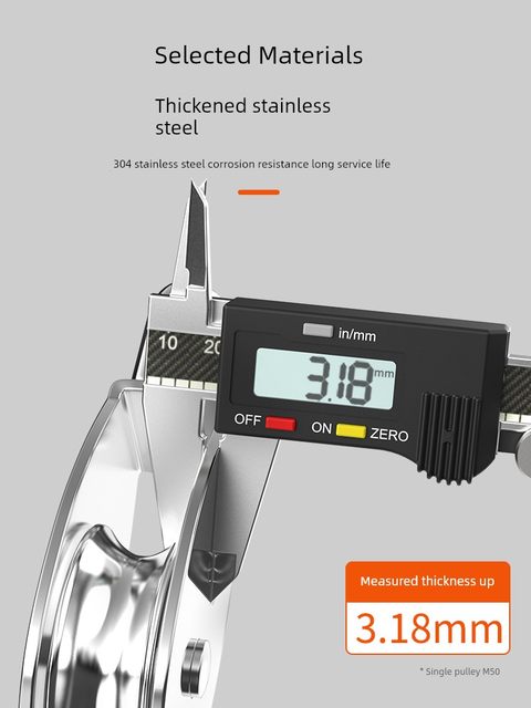 304 stainless steel pulley lifting wheel wire rope u-shaped fixed pulley single and double wheel roller small pulley lifting lifting objects save labor