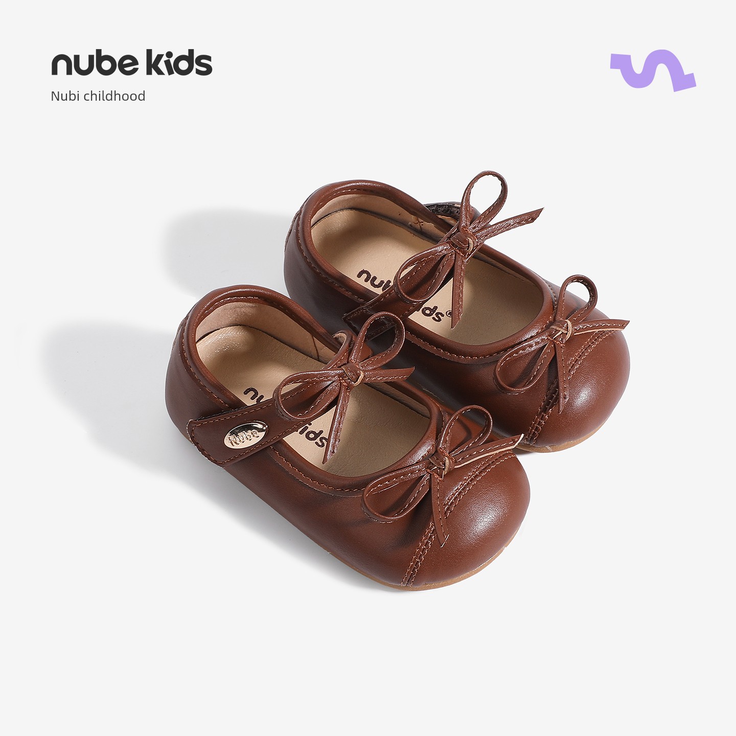 Nubi Childhood Genuine Leather Girls' Little Leather Shoes Autumn New Style Soft Sole Simple Princess Shoes for Girls — 6