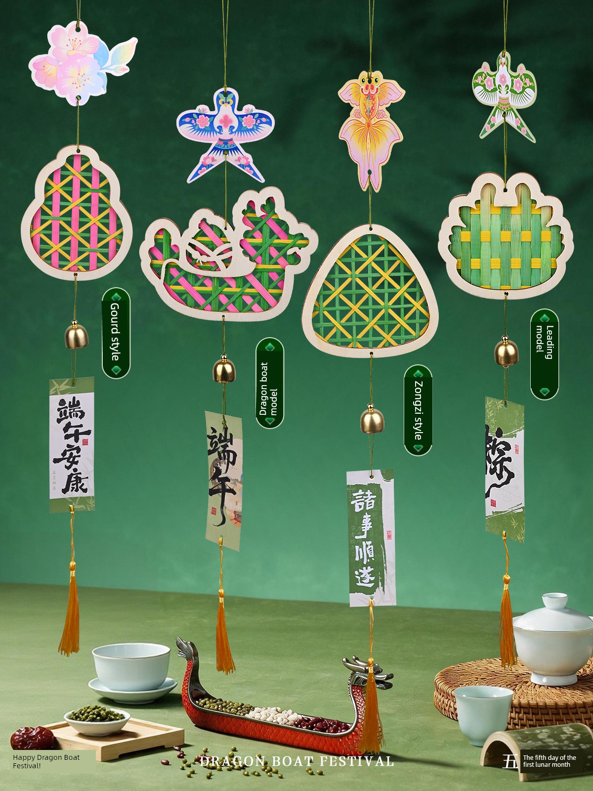 DIY Bamboo Wind Chime Material Kit for Children's Handmade Bell Hanging Decorations, Suitable for Warm-Up and Team Building Activities
