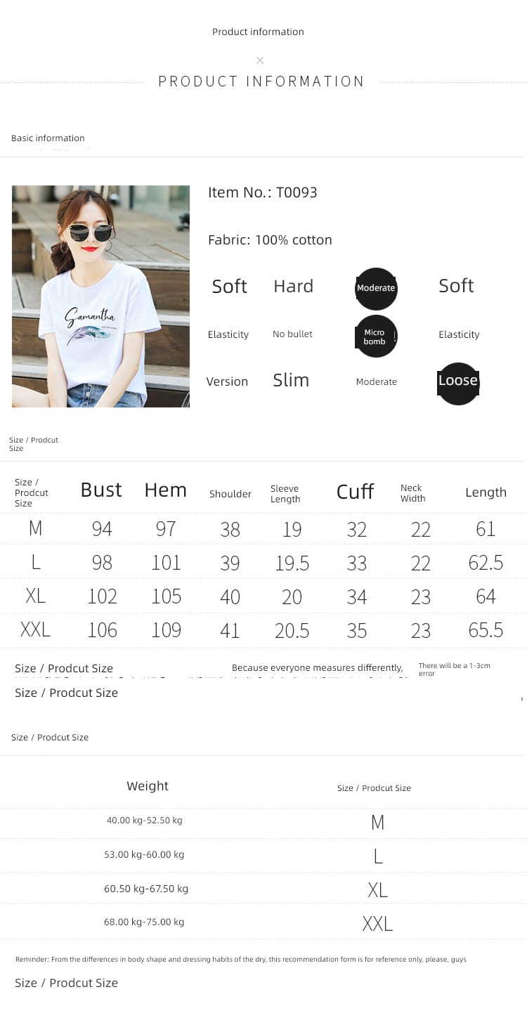 easy summer jacket ma'am Undershirt Short sleeve T-shirt