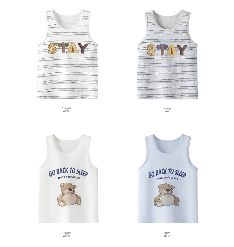 Ying Bo Lun Pure Cotton Kids Children's Summer Vest — 37
