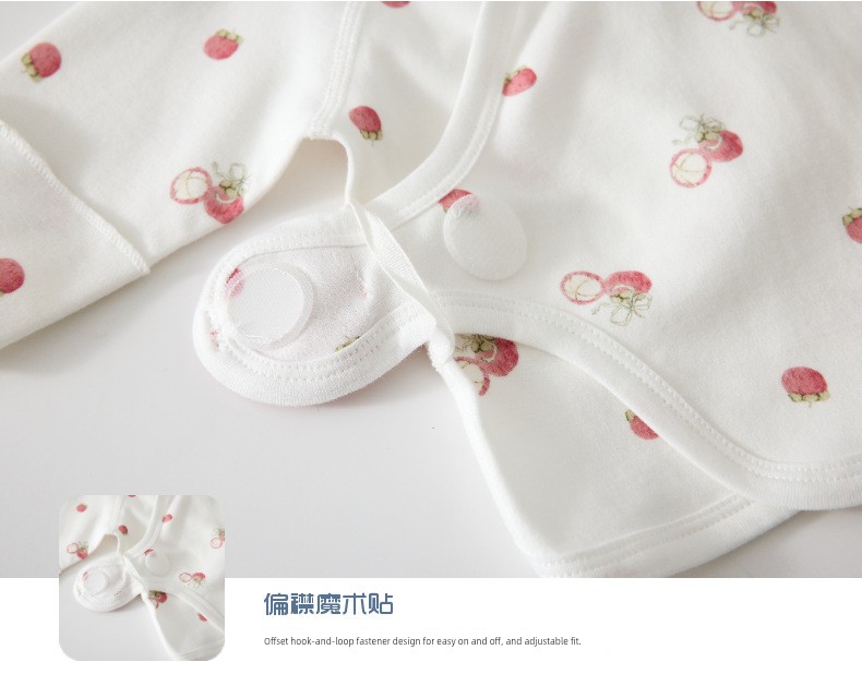 All-Cotton Baby Half-Back Shirt with Free Hat, Class a Pure Cotton, New Autumn Style for Newborns, Size 52, Monk-Style Clothing — 21