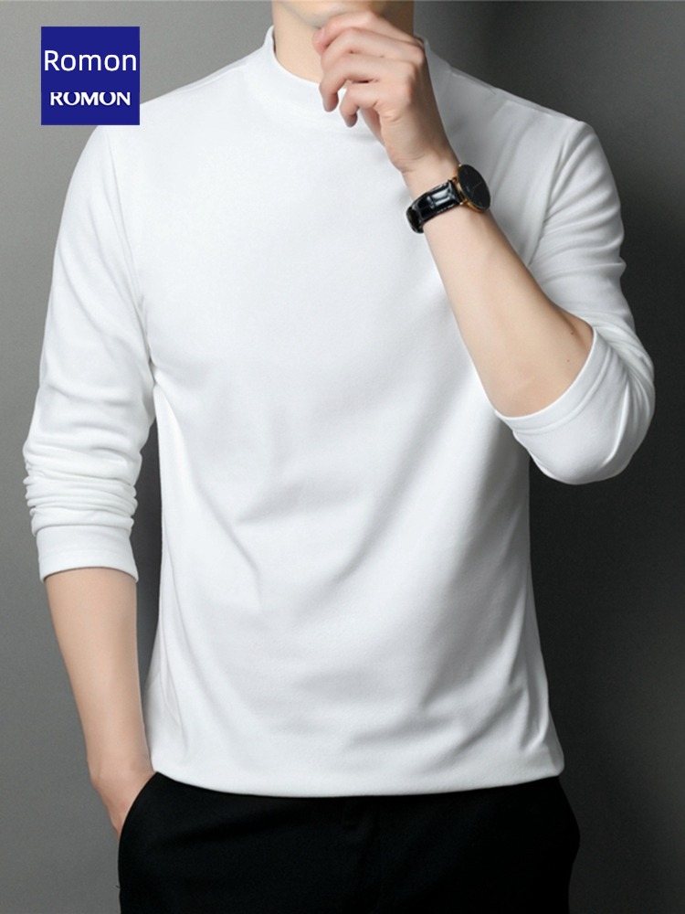 man Half height Middle collar keep warm Undershirt Long sleeve T-shirt