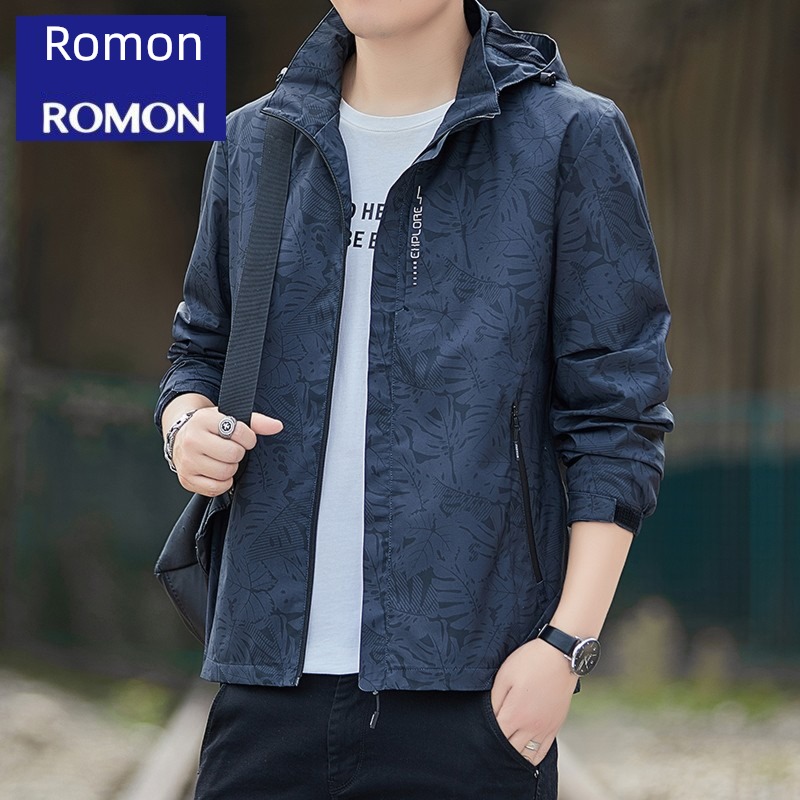 Romon Spring and Autumn leisure time loose coat Windbreak waterproof Jacket