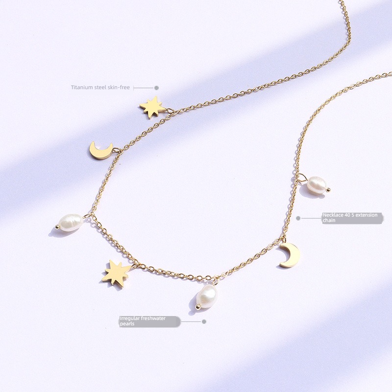 Ayden  Necklace Ins wind female natural freshwater Pearl