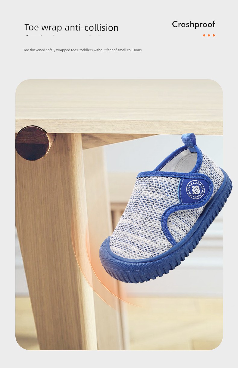 Baby Kindergarten Indoor Shoes Kids Entrance Shoes Soft Bottom Boys and Girls Home Floor Shoes Mesh Spring and Autumn — 5