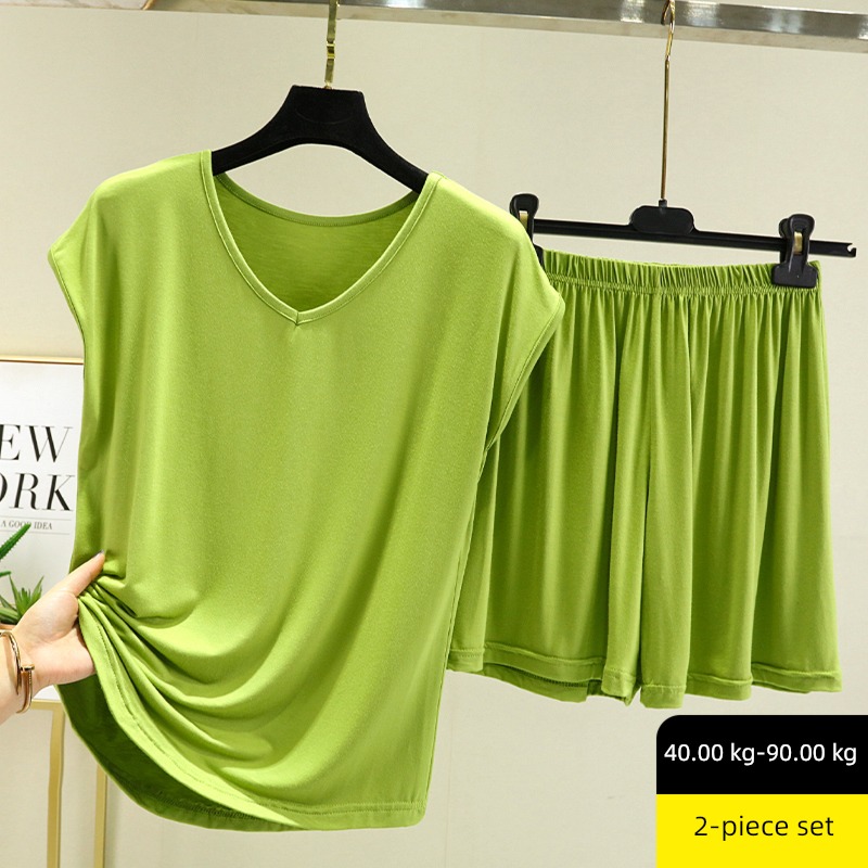 modal  suit easy Home pajamas Sleeveless T-shirt