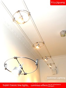 Led Metallic Industrial Wind Steel Wire Warm Light Line Light