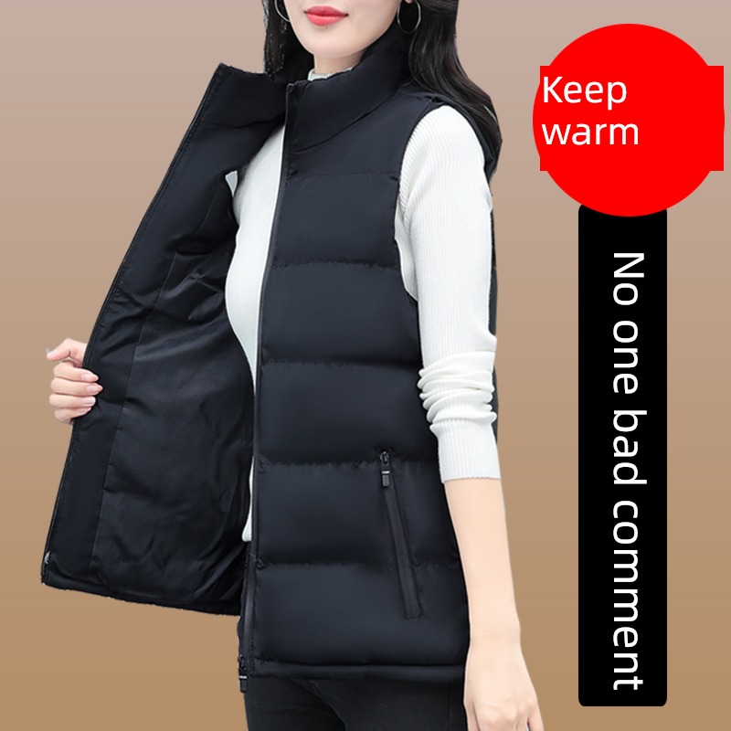 black Wear out jacket Big size winter clothes Down cotton Vest