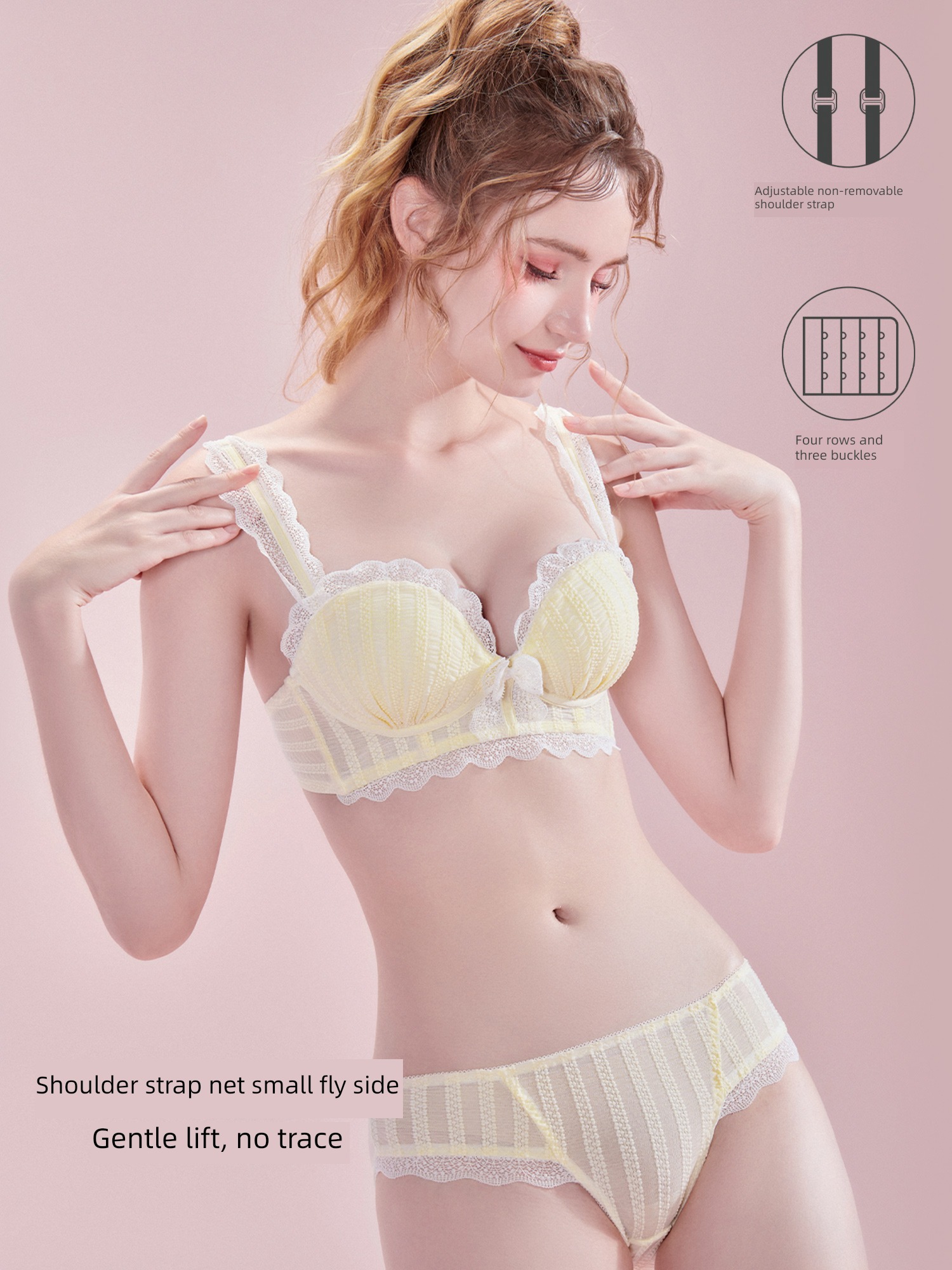 6RBI Wireless  Small chest Gather together sexy Significantly larger Underwear