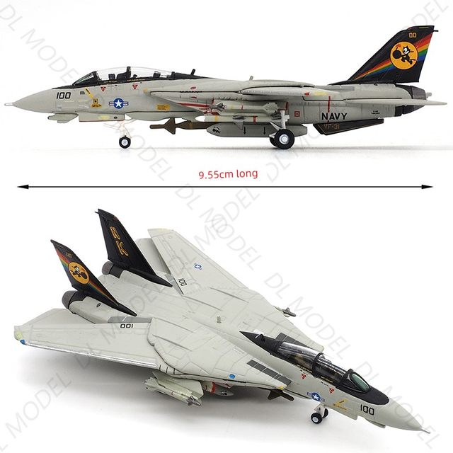 Hogan HG6689 1/200 Bomb Cat F-14D F14 Tomcat Fighter Alloy Finished Aircraft Model