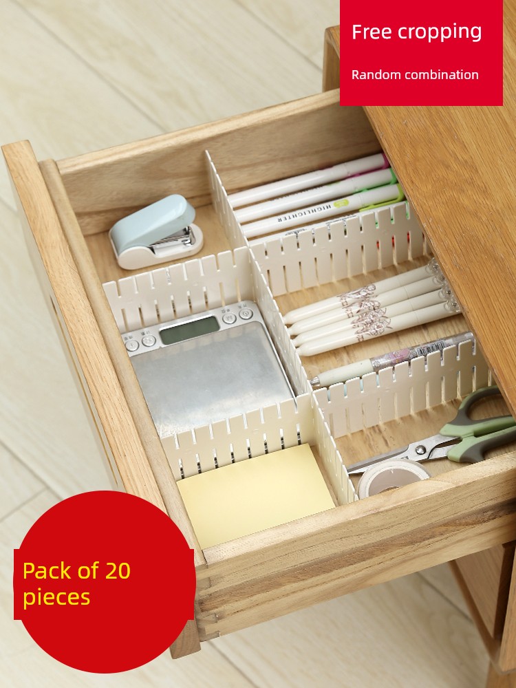 Drawer Storage Divider Pieces Plastic Partition Board Partition Free Combination Intimates Socks Storage Box Grid Handy Gadget