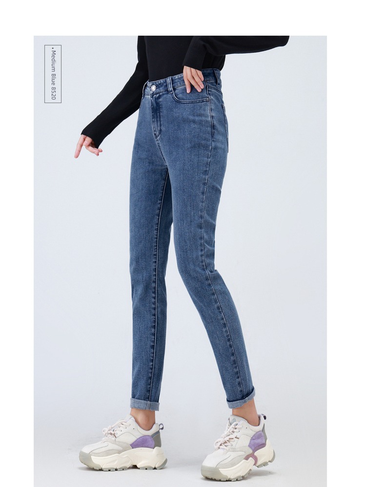 jeanswest  winter Thick style Micro bullet Tight fitting Jeans