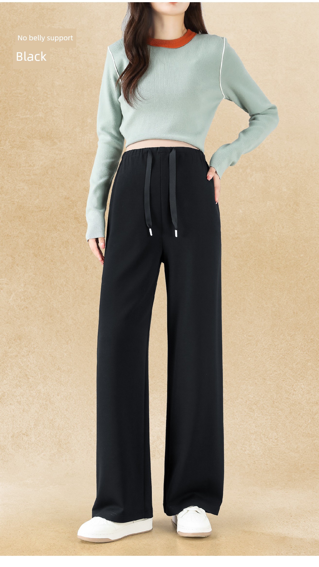 Autumn and Winter Thickened Outer Wear Casual Straight-Leg Pregnant Women's Pants — 24