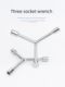 Y-shaped three-fork sleeve wrench multi-function extended motorcycle triangle hand tool set
