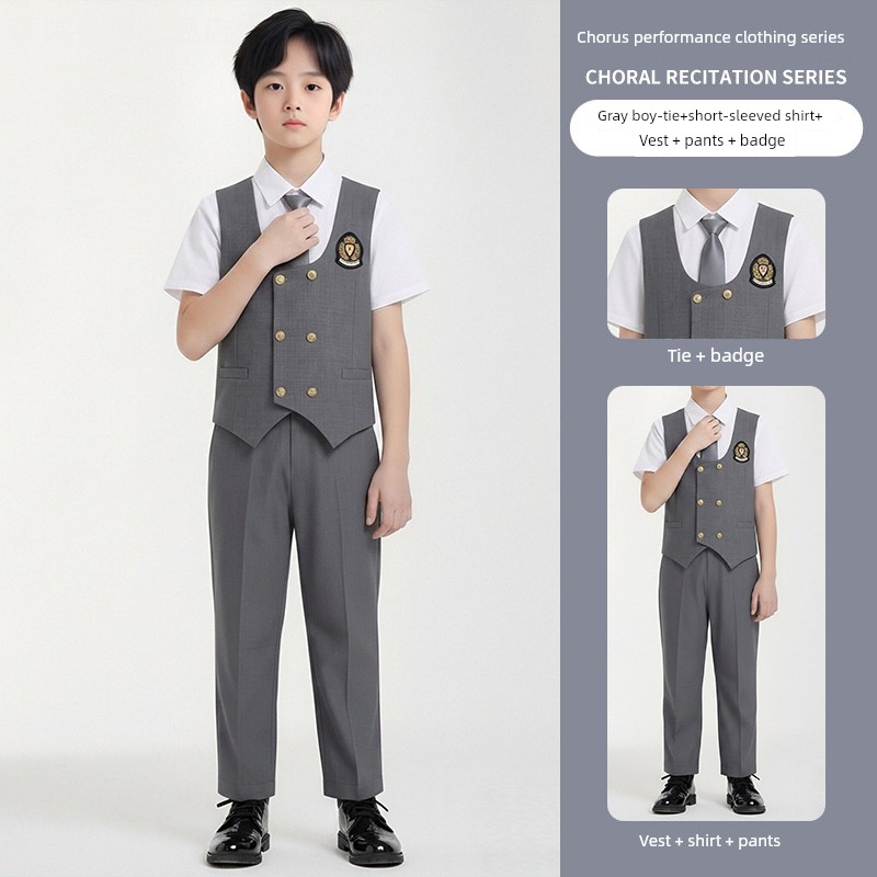 Children's Chorus Performance Costumes, Patriotic Poetry Recitation Costumes for Middle and High School Students, Elementary School Girls' Speech Contest — 6