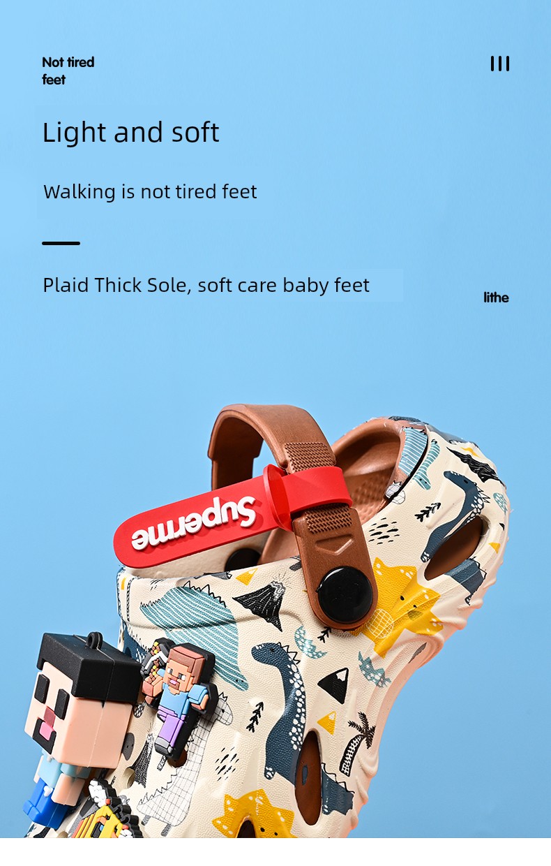 Croc-Style Shoes for Boys, Children's 2026 Summer New Model, Boys' Sandals, Baby Indoor Slippers, Non-Slip Beach Shoes — 4