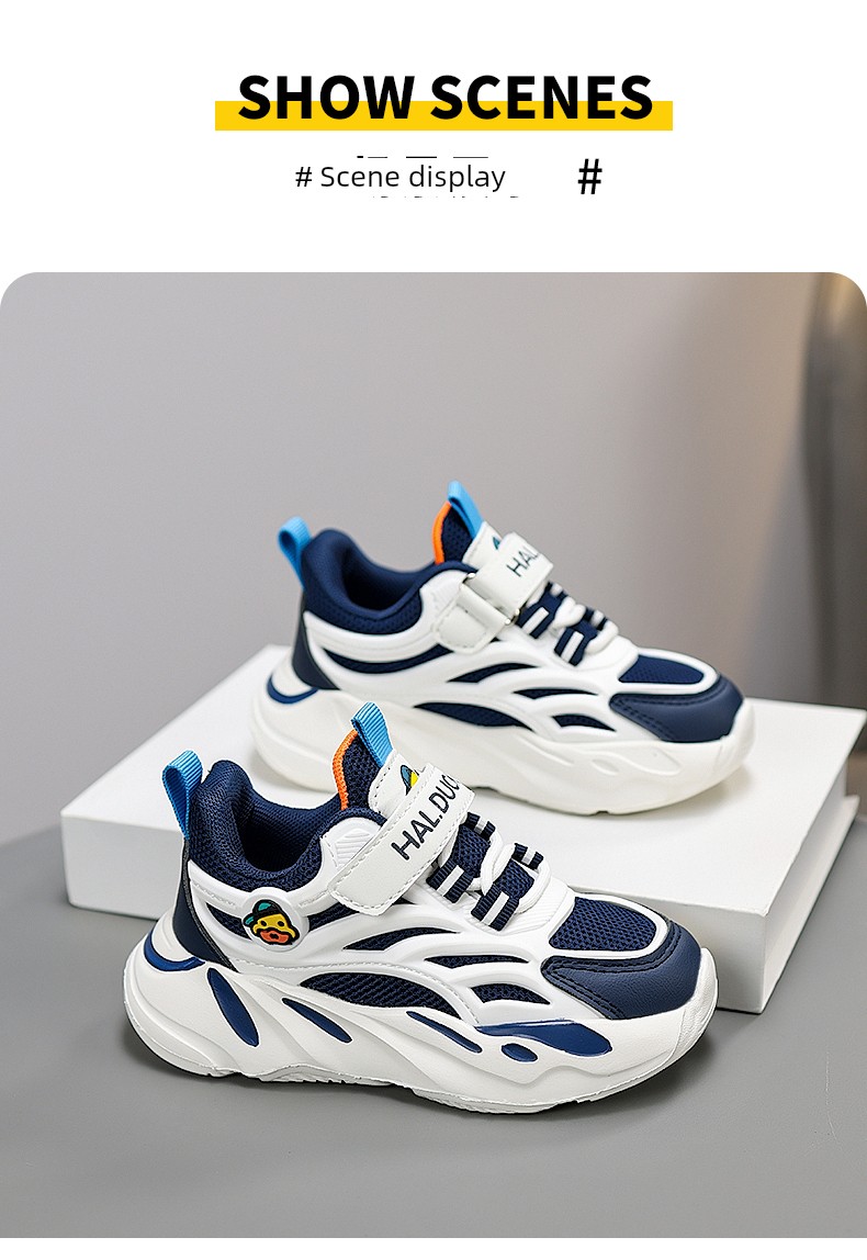 Little Yellow Duck Boys' Shoes 2026 Spring and Autumn New Model Mesh Breathable Children's Non-Slip Soft Sole Casual Girls' Sports Shoes — 10