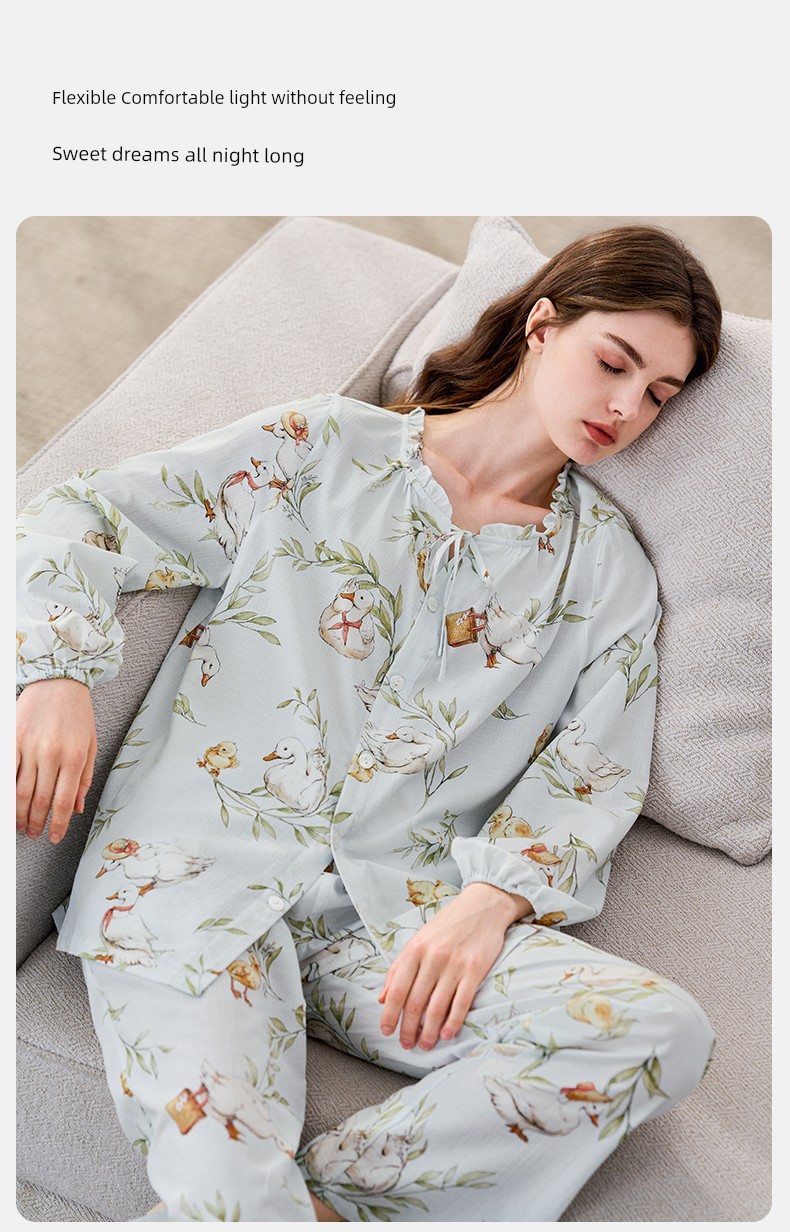 Qixi Spring Autumn Maternity Pajama Suit Confinement Clothing — 13