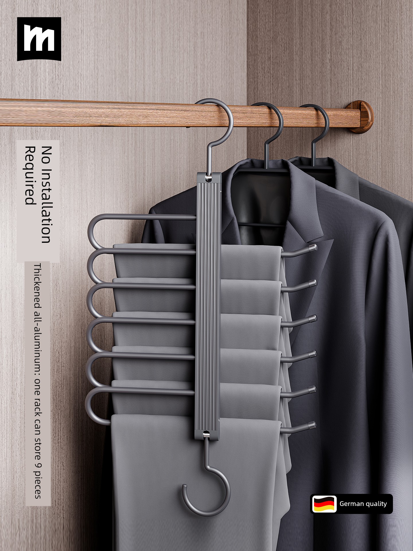 Foldable Professional Storage Fantastic Seamless Closet Pant Rack