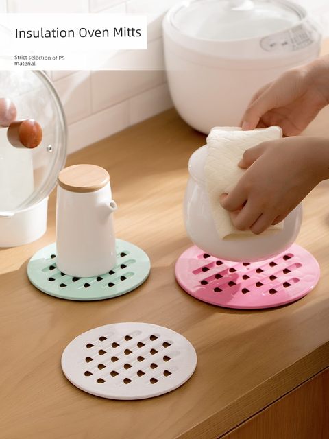 Camellia household insulation pads, meal tea cup pads, placemats, anti-scalding, waterproof, plastic anti-slip dining table pads, plates, pot pads