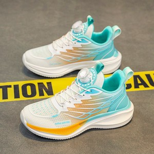 Boys' Sports Shoes 2026 New Model Children's Rotating Buckle Basketball Shoes Summer Breathable Mesh Running Shoes for O