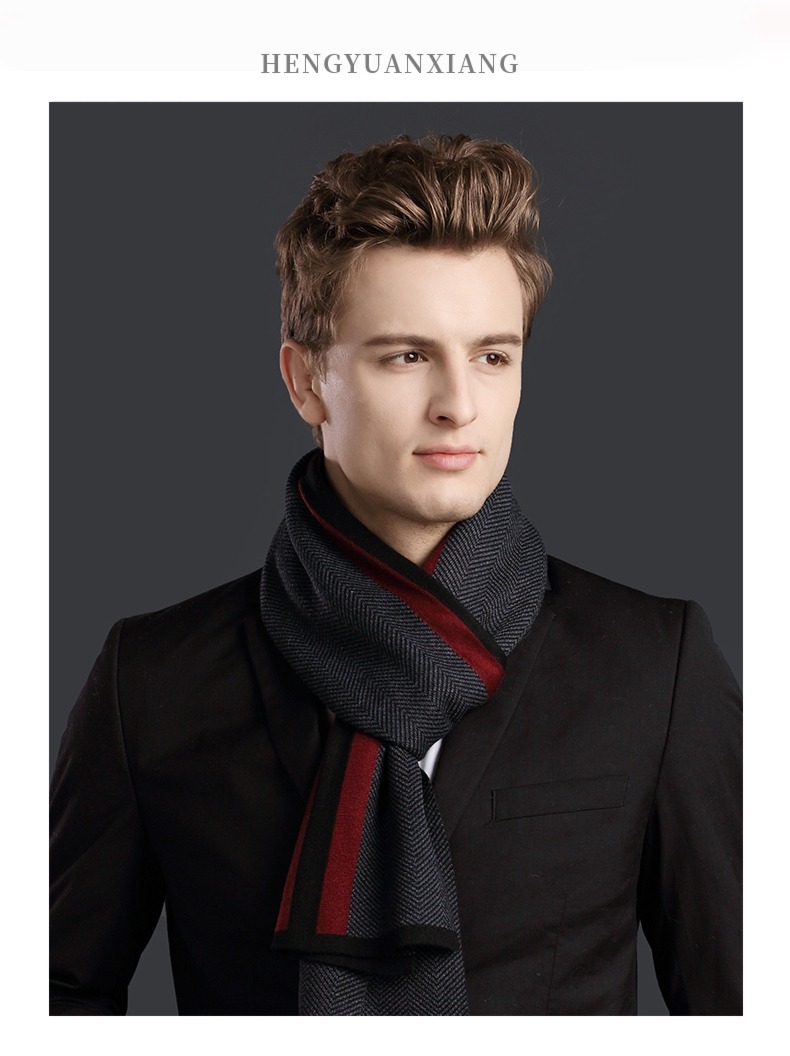 hyz  wool man Autumn and winter business affairs scarf