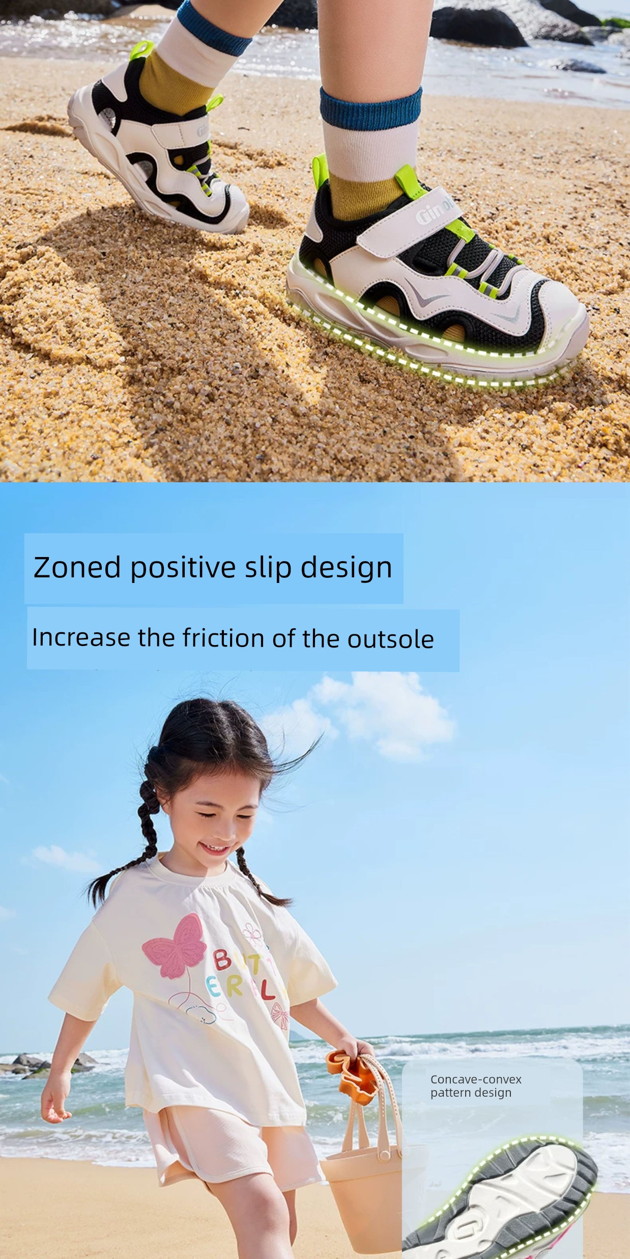 Jinopu Functional Shoes Summer New Sandals Baby Toddler Shoes Men's and Women's Baby Shoes Gw1743 — 6