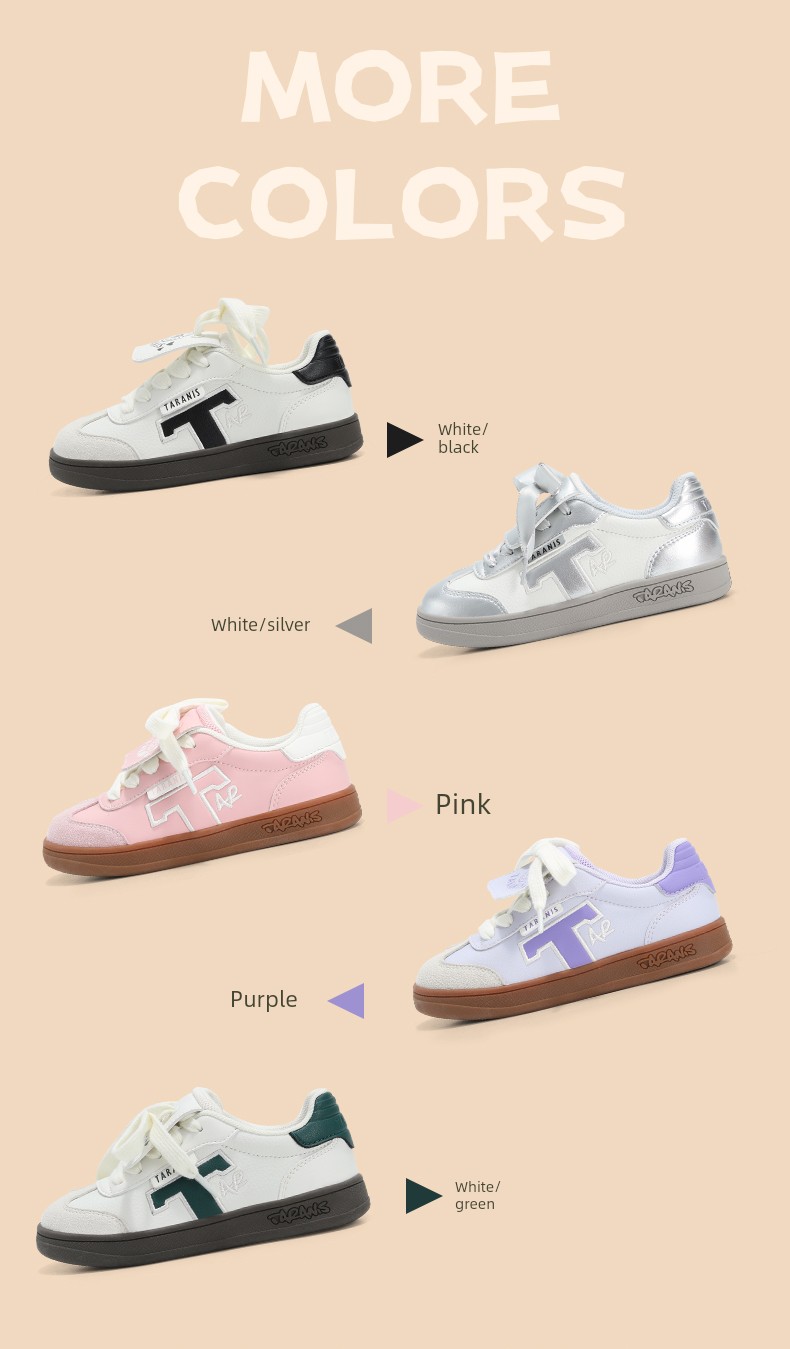 Tyrannis Children's Training Shoes, New Spring and Autumn Sneakers for Girls, T-Toe Silver Cover Ballet Casual Sports Shoes — 4
