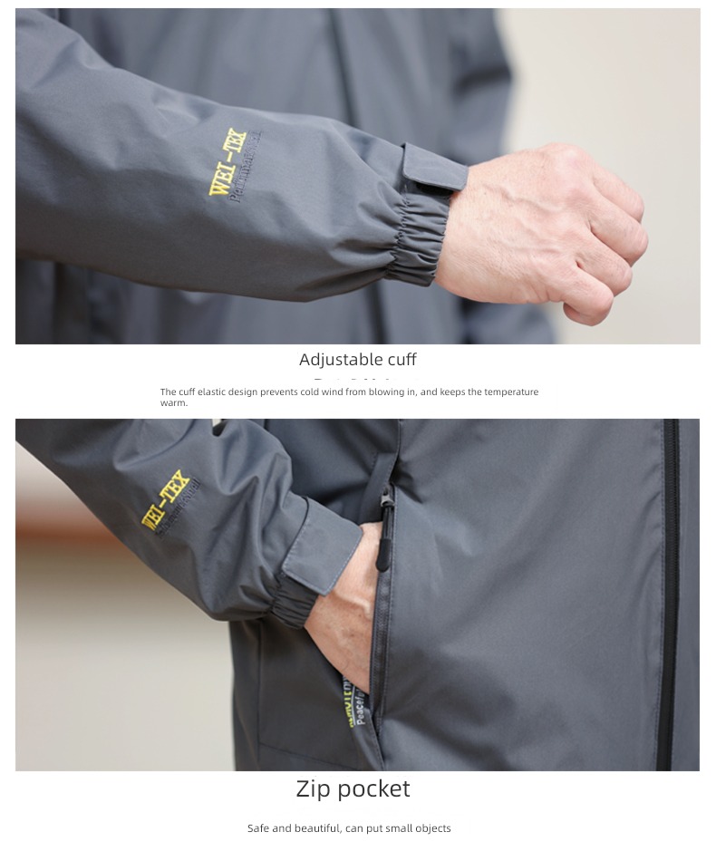 Middle aged and elderly spring and autumn Hooded man Windbreak ventilation loose coat