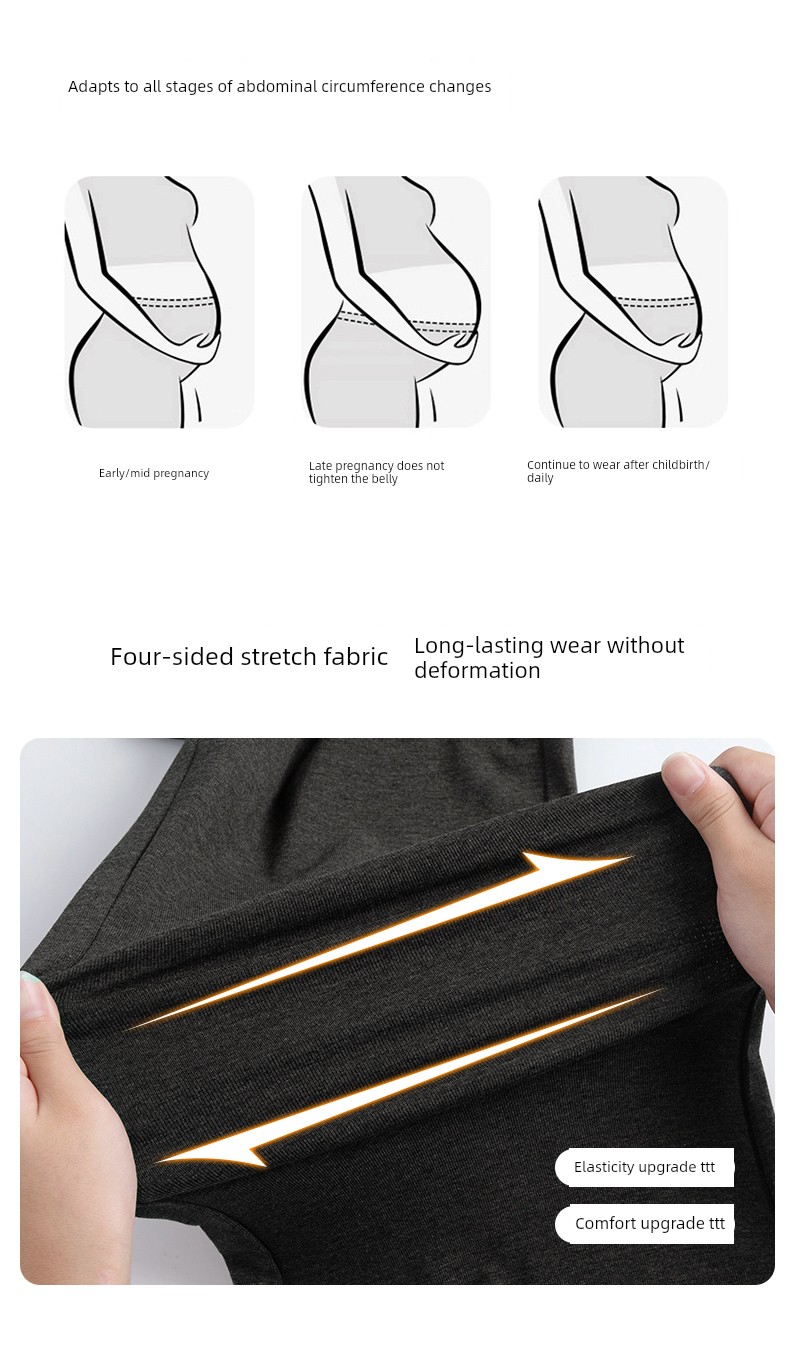 Jq Jingqi Maternity Pants for Autumn and Winter, Suitable for Wearing Outside during Pregnancy, Do Not Tighten the Belly, Slightly Flared Pants, Thick — 3