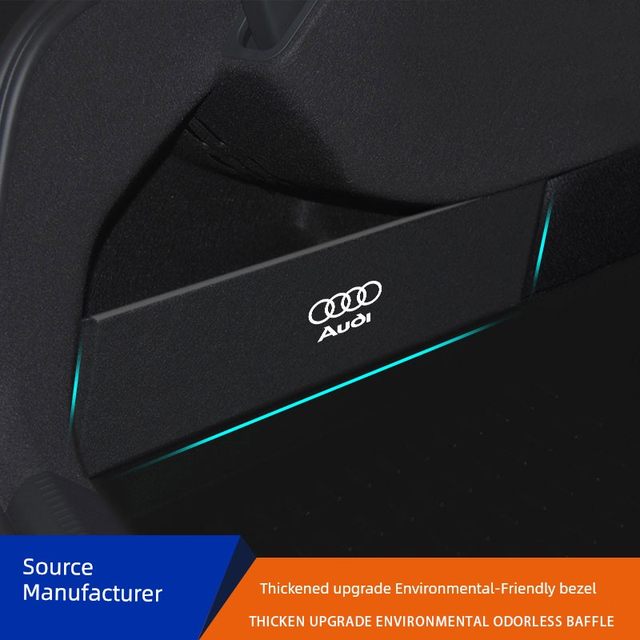 适用奥迪q5a6a8al4la3lq3a5q2l专用后备箱挡板整理收纳储物箱隔板