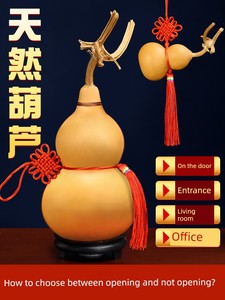 Gourd Pendant Open Door to Door Qing Dynasty Five Emperors' Coins Hallway Living Room Door Large Size Crafts Real Gourd