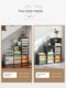 Understairs storage cabinet bookcase with door dustproof free combination lattice iron storage cabinet simple bookshelves