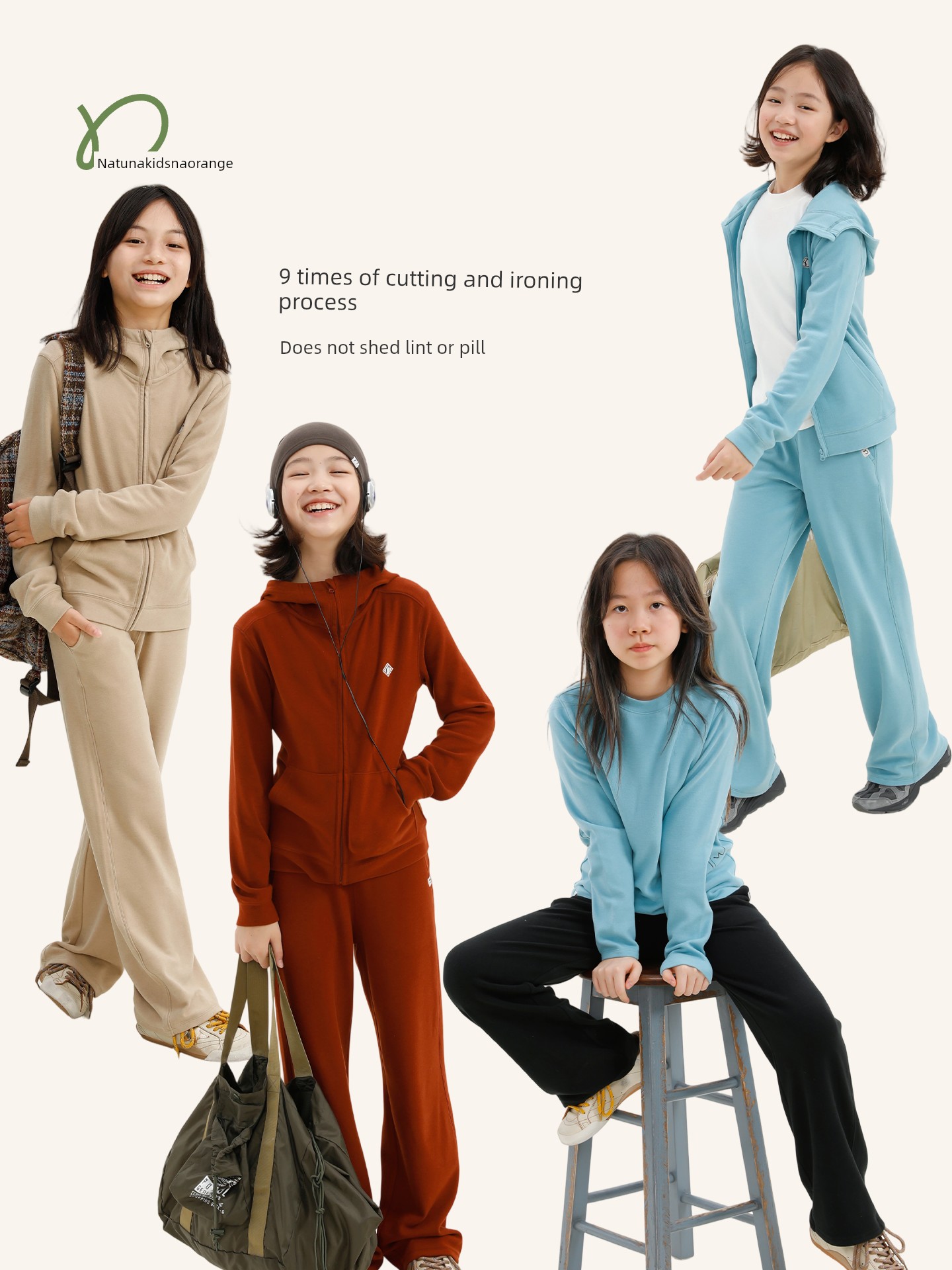 Capsule Naju Children's Clothing [Light Warm Fleece] Children's Pants Antibacterial Static-Free Boys and Girls Drawstring Straight-Leg Sports Pants