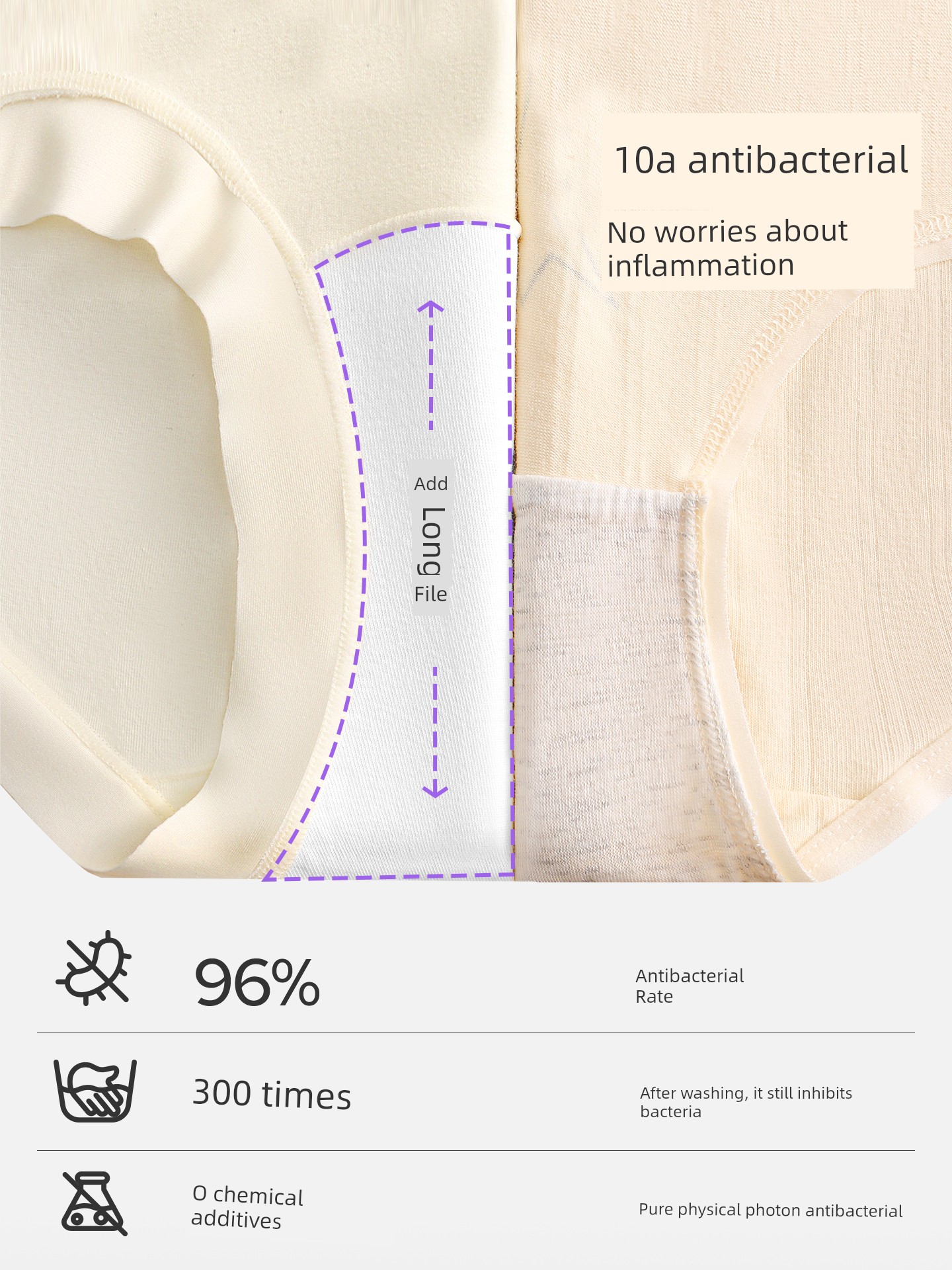 Jq Jingqi Maternity Underwear, Pure Cotton, Extended Crotch, Breathable, High-Waisted, Belly-Supporting, Antibacterial, Large Size, Special for Late — 3