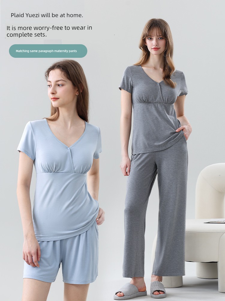 Modal Thin Suit Short Sleeve T-shirt with Chest Pad — 5