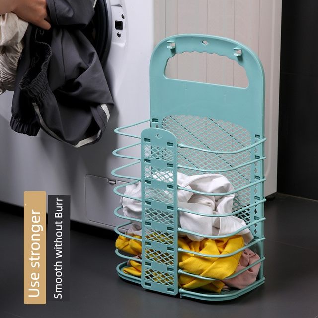 Dirty clothes basket wall-mounted foldable household bathroom bathroom clothes artifact changing laundry basket storage basket bucket