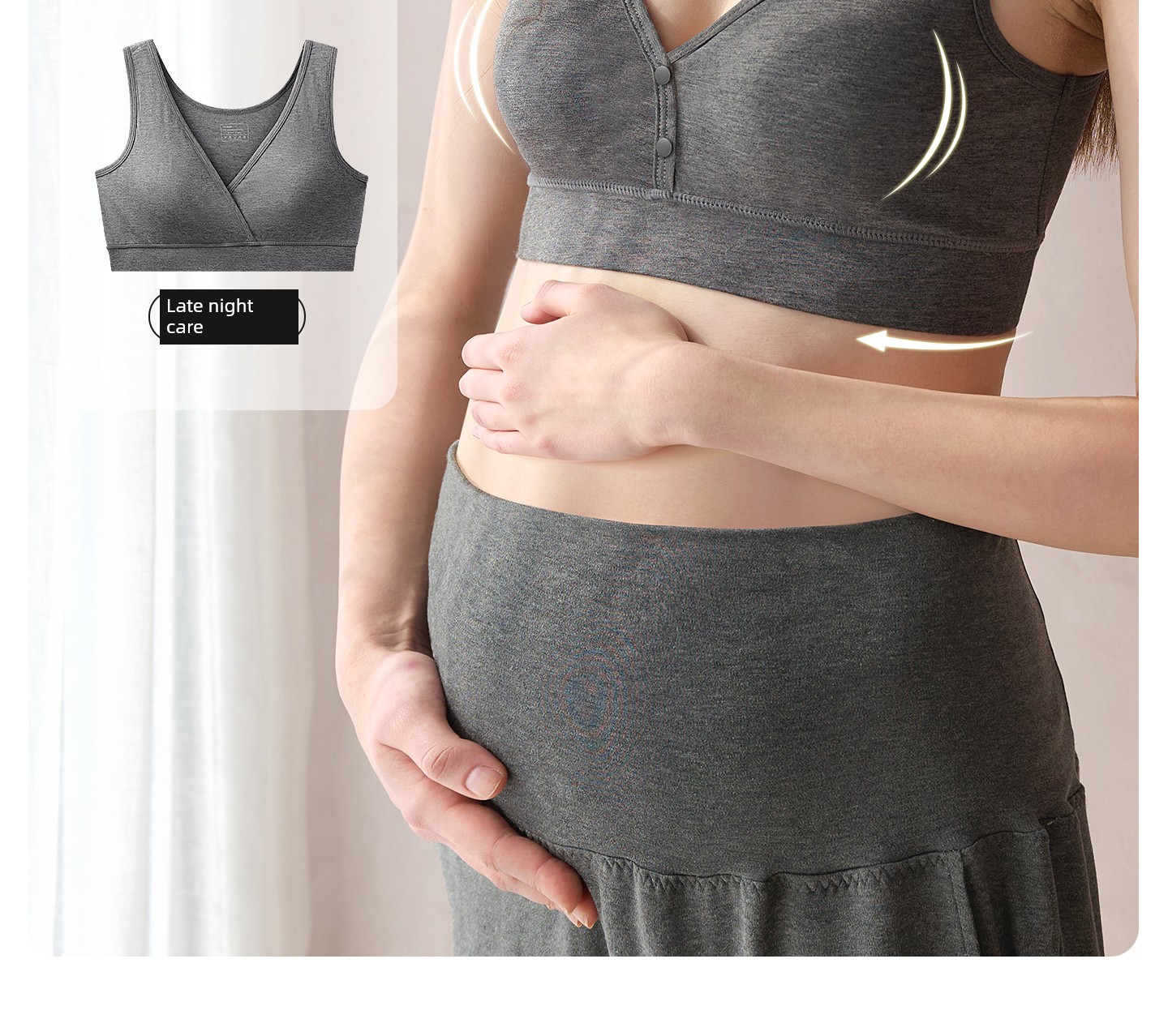 Yatmao Tianzhu Sleep Nursing Bra for Pregnancy and Postpartum, Front-Opening Vest-Style Maternity Bra for Women — 21