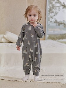 Baby Jumpsuit Pure Cotton Autumn Outfit for Boys, Spring and Autumn Outdoor Wear for Girls, All-Season Toddler Romper, 1